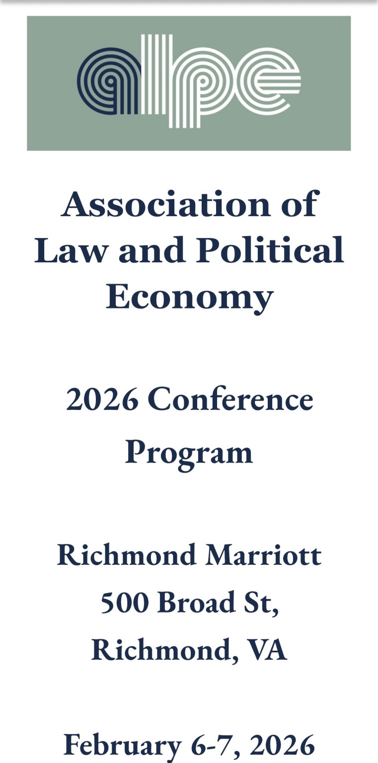 Association of Law and Political Economy Inaugural Conference | The ...